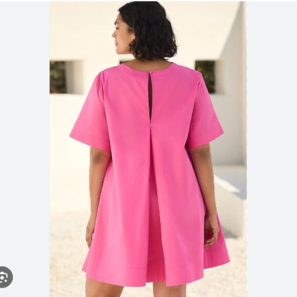 Anthropologie Maeve Emmy Short Sleeve Swing Mini Dress Preppy Coquette Sz XL - Picture 2 of 7